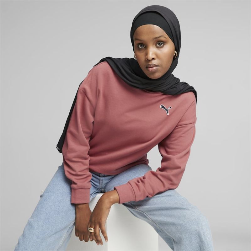 Puma | Women's BETTER ESSENTIALS Crew Neck Long Sleeve - Astro Red