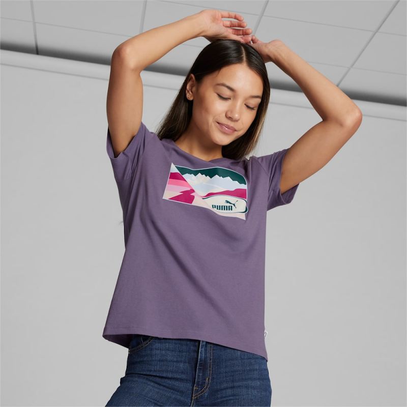 Puma | Women's Trail Remix Tee - Purple Charcoal