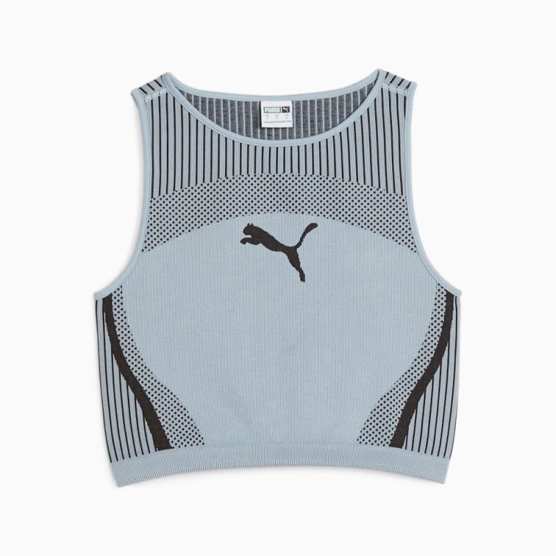 Puma | Women's DARE TO Crop Top - Turquoise Surf