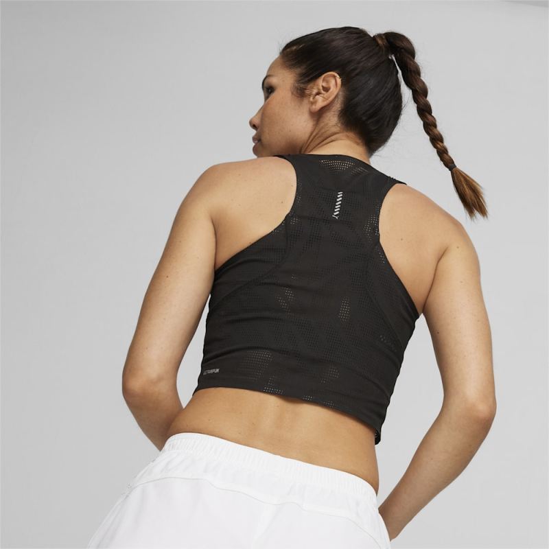 Puma | Women's RUN ULTRASPUN Running Crop Top - Black