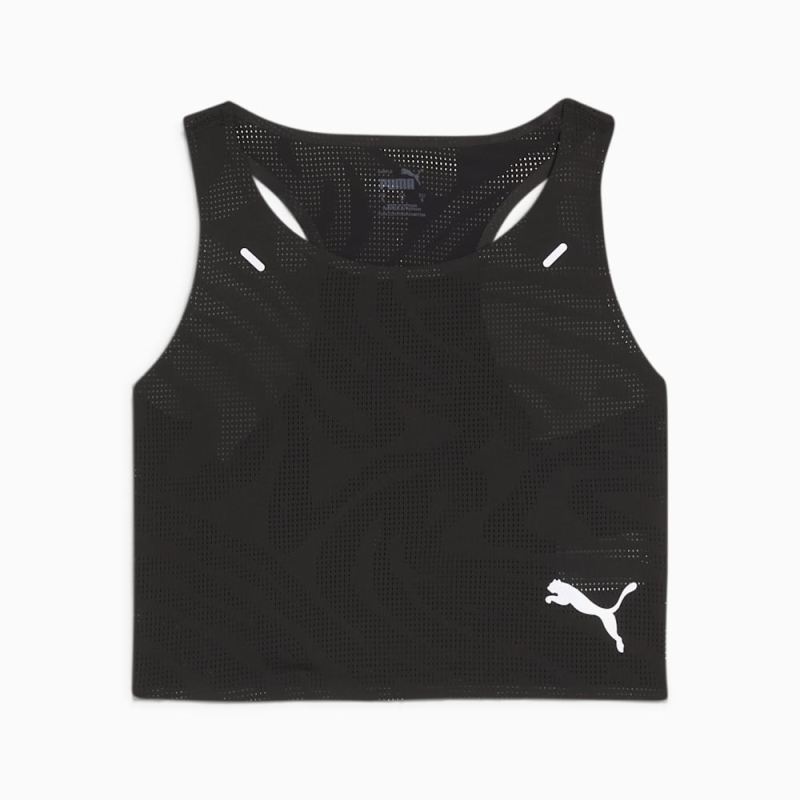 Puma | Women's RUN ULTRASPUN Running Crop Top - Black
