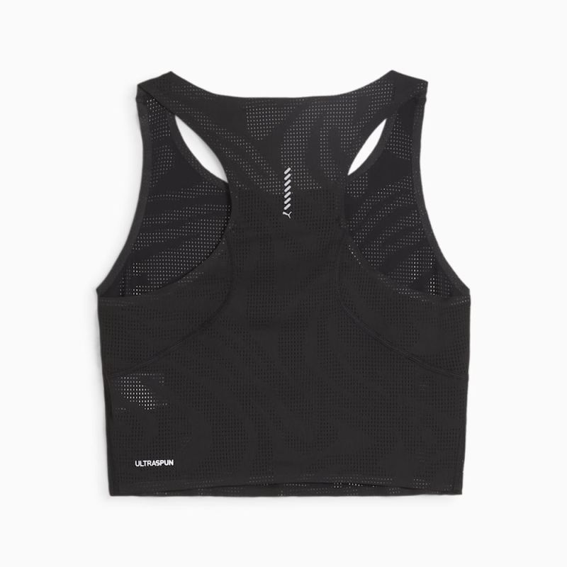 Puma | Women's RUN ULTRASPUN Running Crop Top - Black