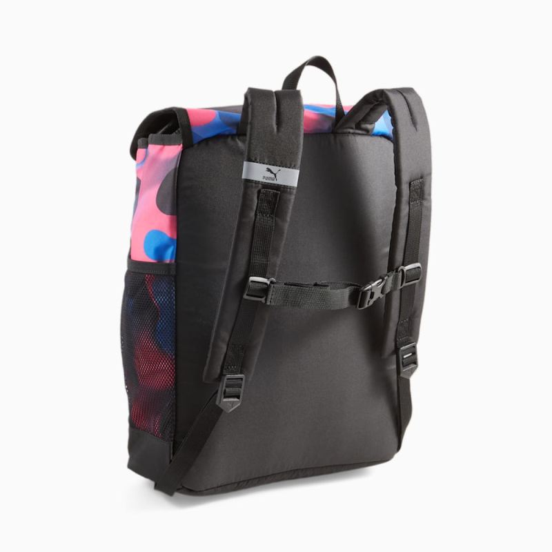 Puma | Boys Cosmic Big Kids Backpack - Black-Glowing Pink