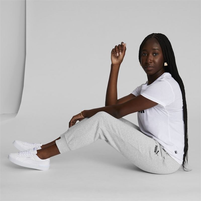 Puma | Women's Essentials Sweatpants - Light Gray Heather-Black