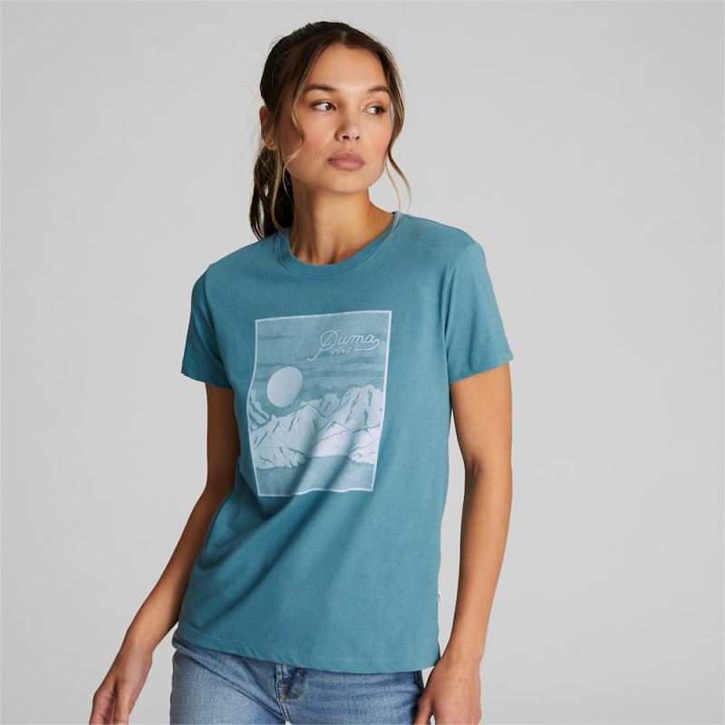 Puma | Women's Trail Graphic Tee - Bold Blue