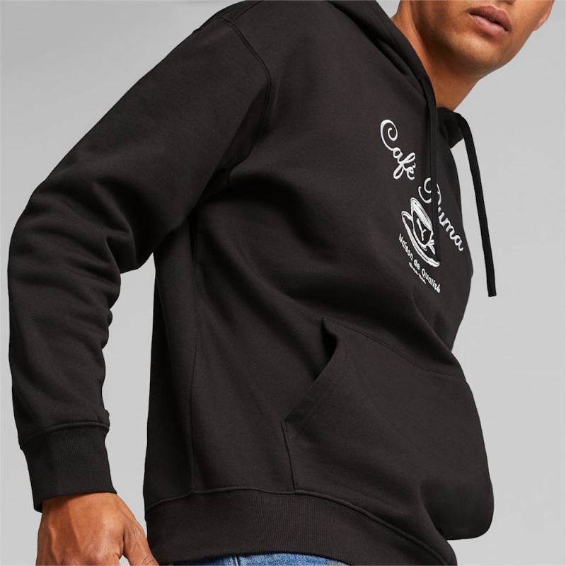Puma | Men's CLASSICS CAFE Puma | Men's Hoodie - Black