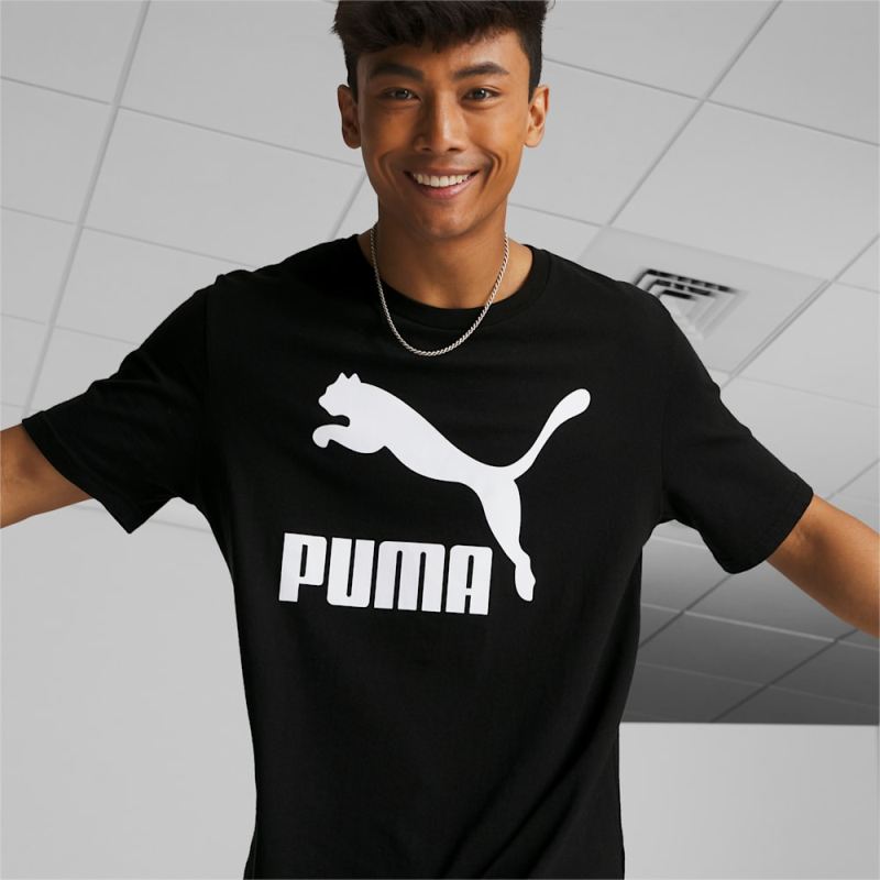Puma | Men's Classics Logo Tee - Black-White
