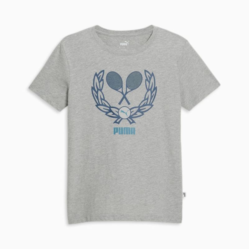 Puma | Women's Racket Tee - Light Gray Heather