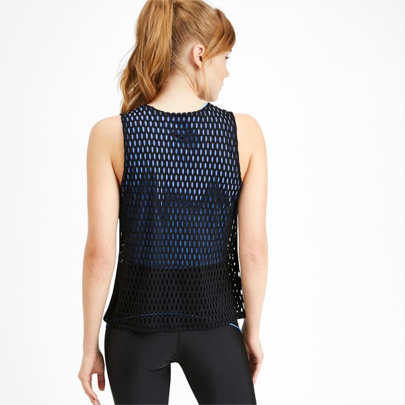 Puma | Women's SHIFT Mesh Tank - Blue Glimmer
