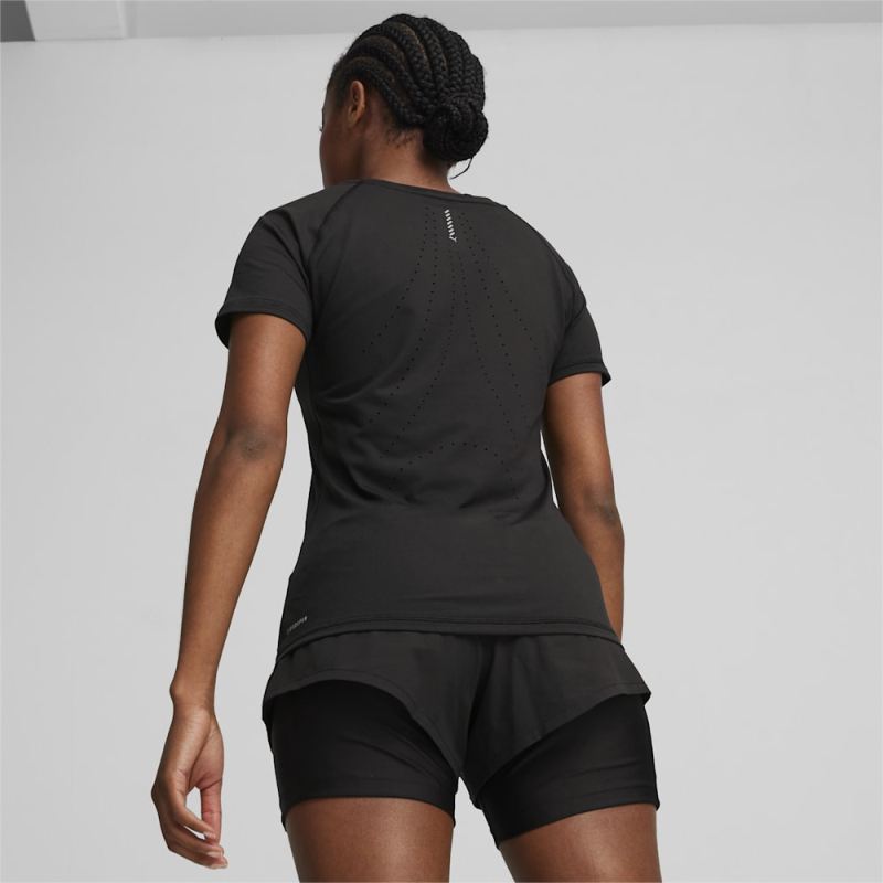 Puma | Women's RUN CLOUDSPUN Running Tee - Black