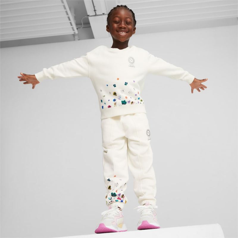Puma | Girls Puma | Girls x LIBERTY Kids Sweatpants - Warm White