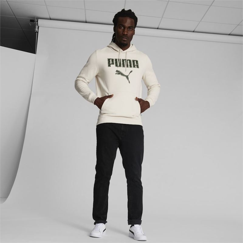 Puma | Men's Faux Embroidered Hoodie - Alpine Snow