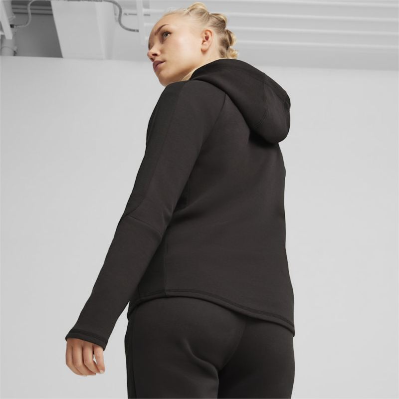 Puma | Women's EVOSTRIPE Full-Zip Hoodie - Black