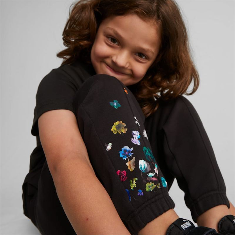 Puma | Girls Puma | Girls x LIBERTY Kids Sweatpants - Black