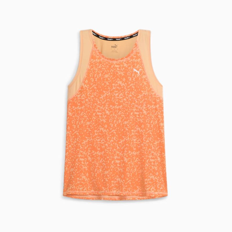 Puma | Women's Train Favorite AOP Training Tank - Neon Citrus-Peach Fizz-AOP