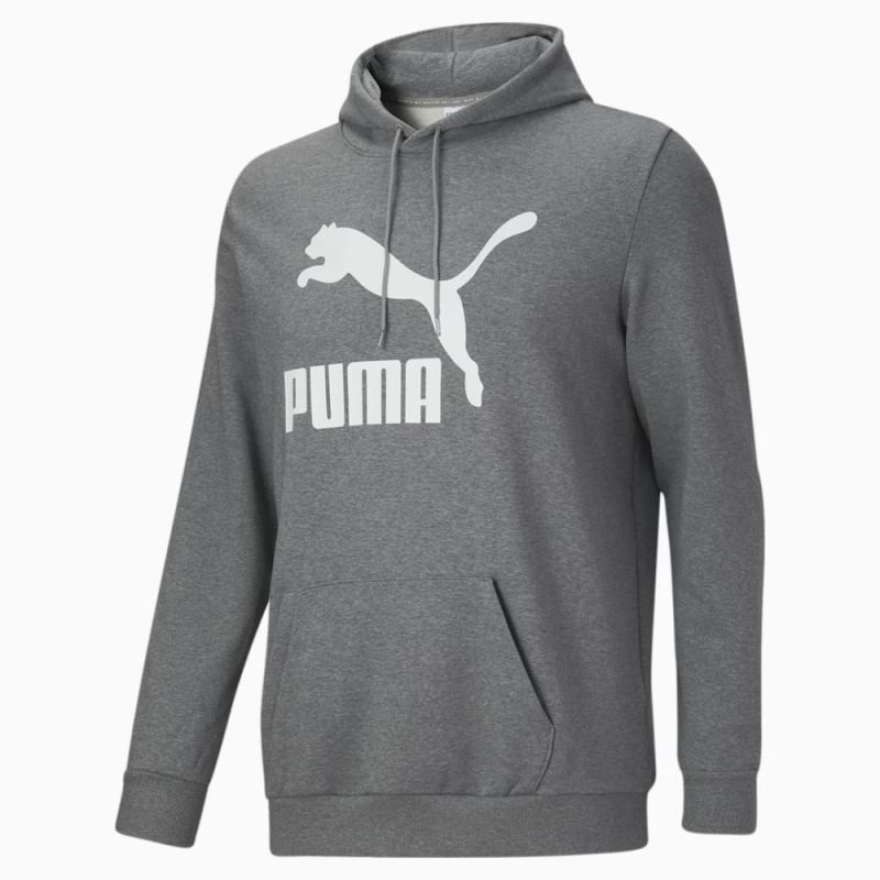Puma | Men's Classics Logo Hoodie Big And Tall - Medium Gray Heather