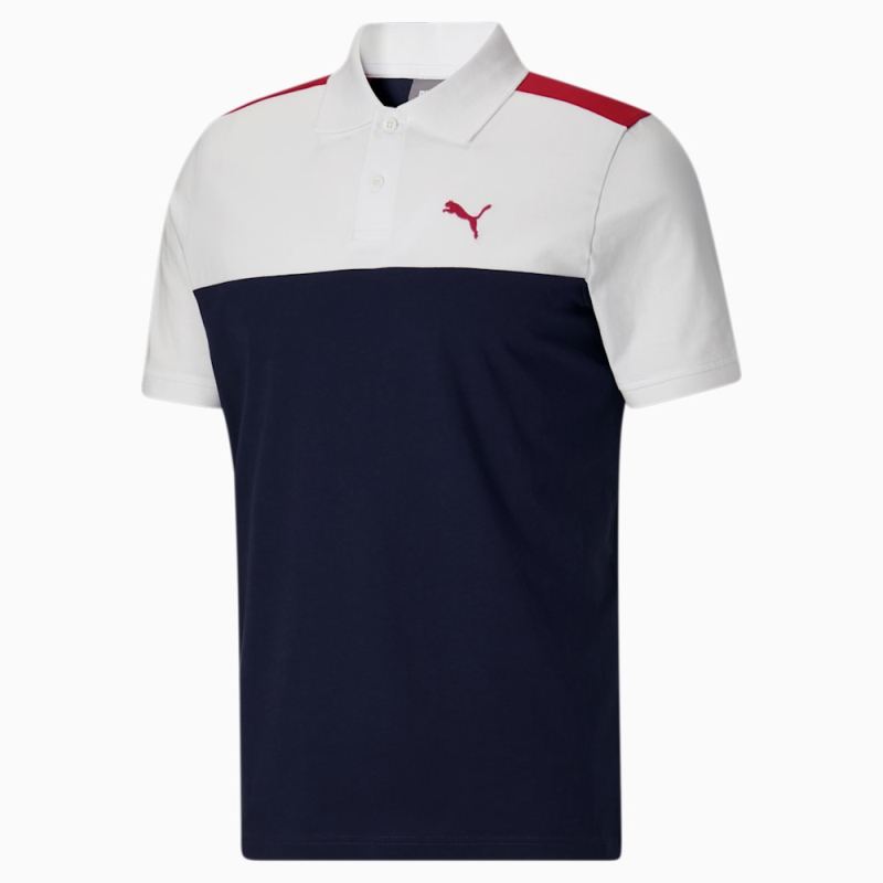 Puma | Men's Essential+ Block Polo - Navy