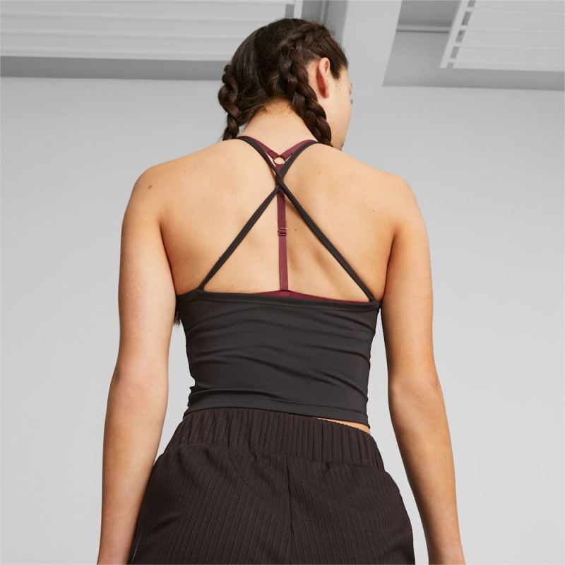 Puma | Women's Studio Ultrabare Training Crop Top - Black-SHIBORI