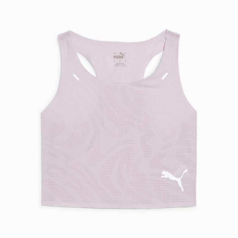 Puma | Women's RUN ULTRASPUN Running Crop Top - Grape Mist