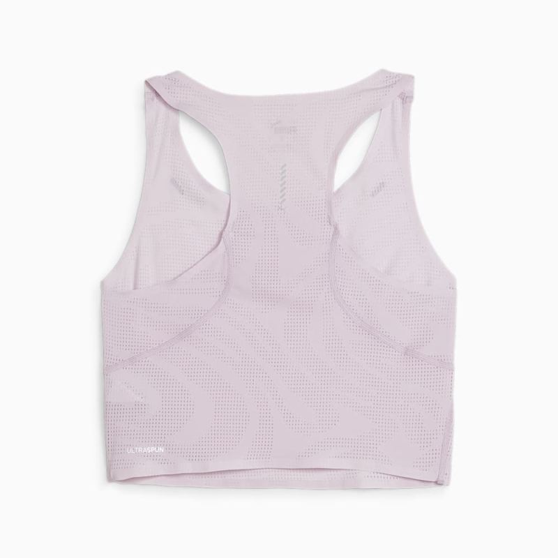 Puma | Women's RUN ULTRASPUN Running Crop Top - Grape Mist