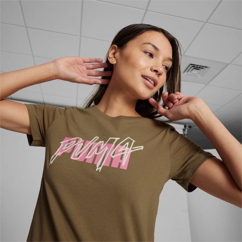 Puma | Women's Seeing Double Tee - Chocolate Chip