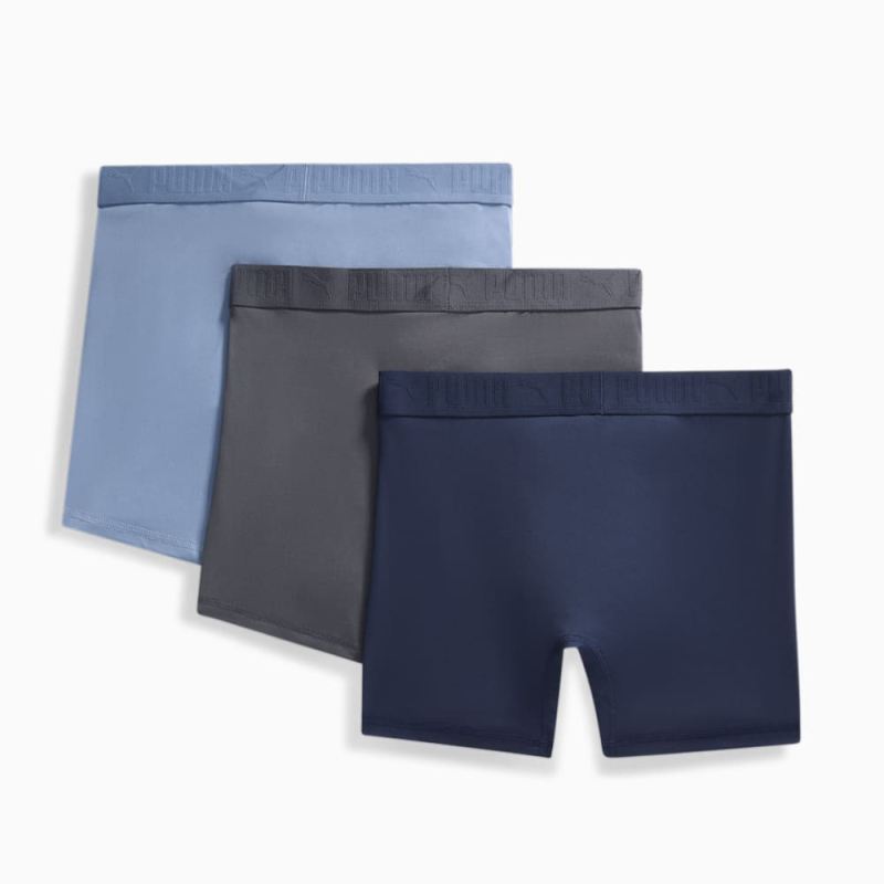 Puma | Men's Ultra Soft Boxer Briefs (3 Pack) - BLUE