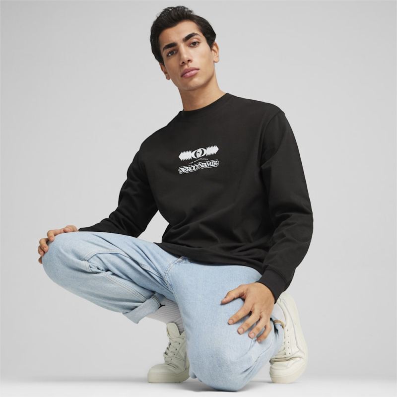 Puma | Men's GRAPHICS Aerodynamik Long Sleeve Tee - Black