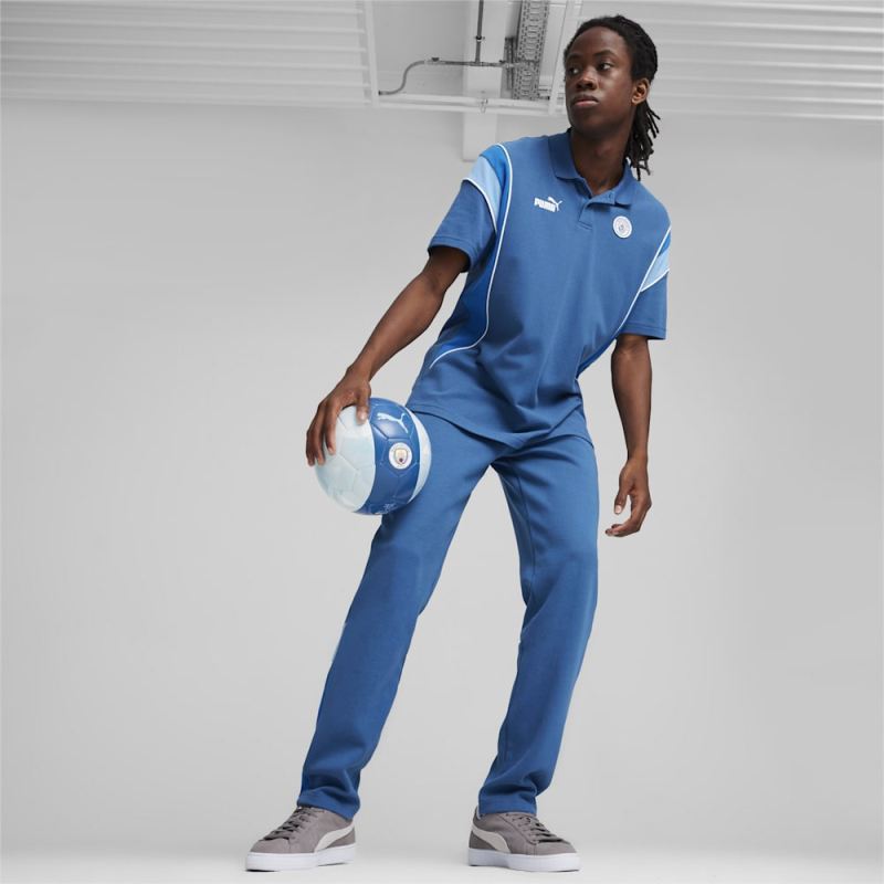 Puma | Men's Manchester City FtblArchive Polo - Lake Blue-Racing Blue