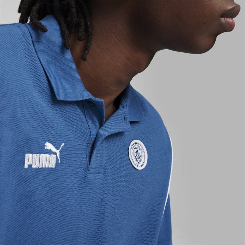 Puma | Men's Manchester City FtblArchive Polo - Lake Blue-Racing Blue