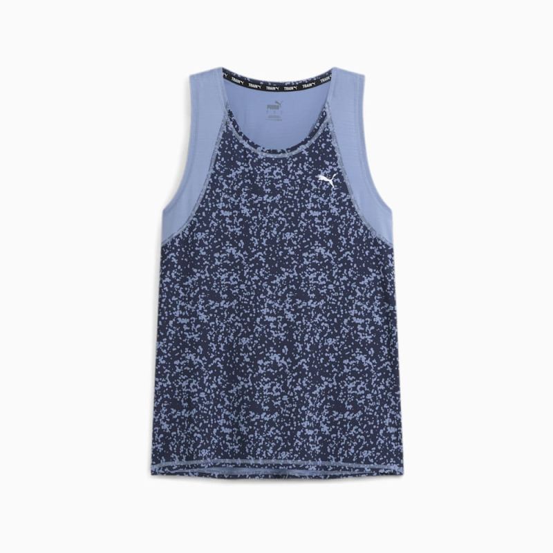 Puma | Women's Train Favorite AOP Training Tank - Zen Blue-Club Navy-AOP