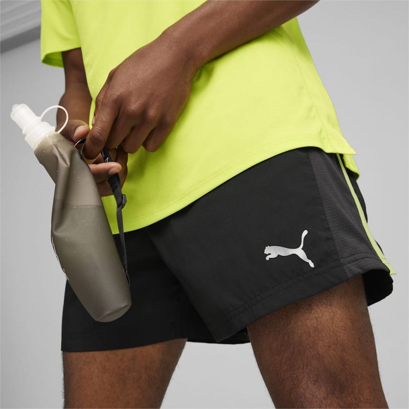 Puma | Men's RUN FAVORITE VELOCITY 5" Shorts - Black-Lime Pow