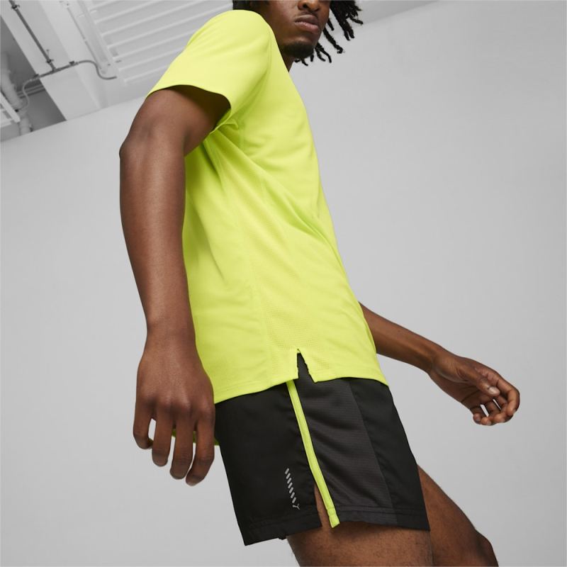 Puma | Men's RUN FAVORITE VELOCITY 5" Shorts - Black-Lime Pow