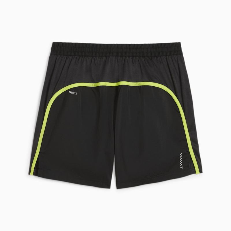 Puma | Men's RUN FAVORITE VELOCITY 5" Shorts - Black-Lime Pow