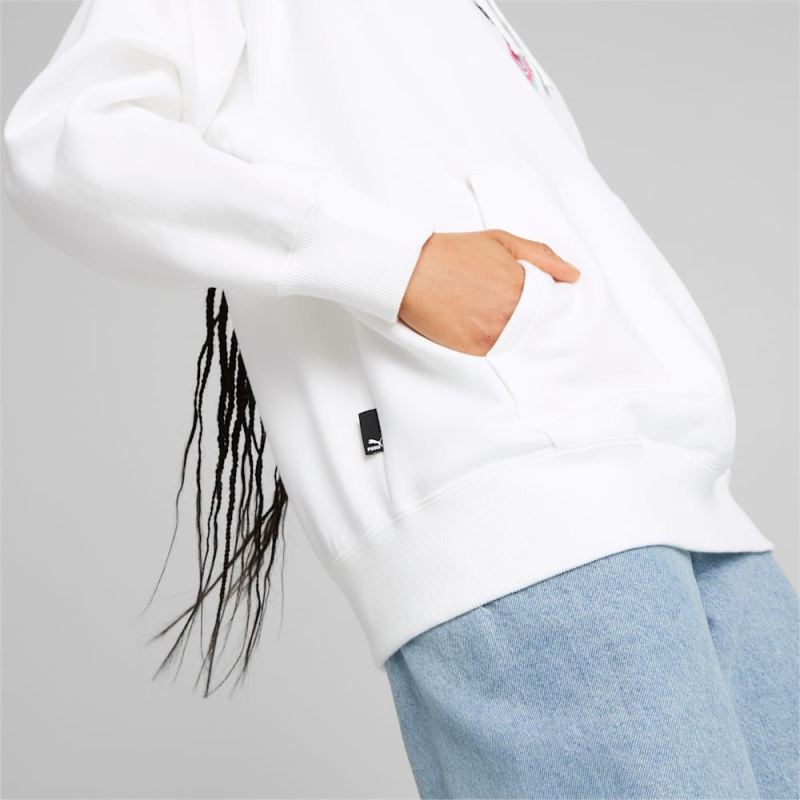 Puma | Women's Downtown Graphic Hoodie - White