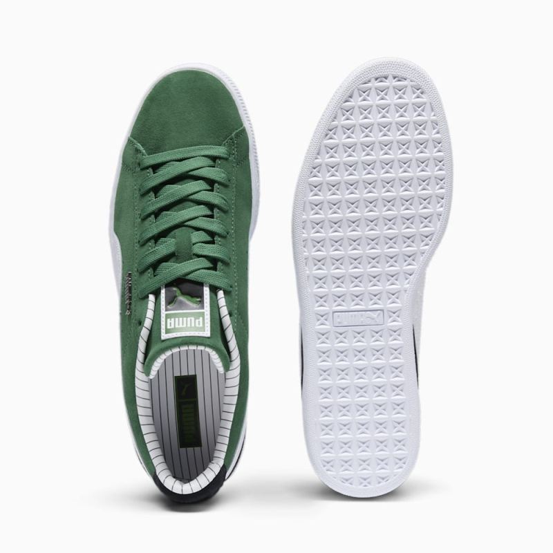 Puma | Men's Suede Pinstripe Sports Club Sneakers - Vine-White-Black