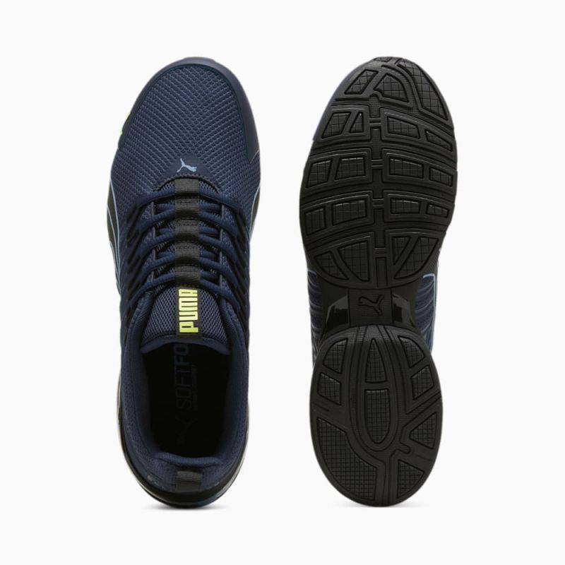 Puma | Men's Voltaic Evo Running Shoe - Club Navy-Black-Electric Lime