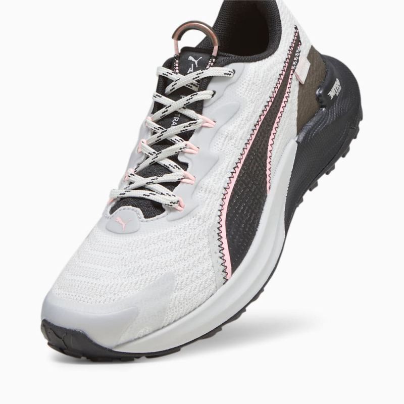 Puma | Women's SEASONS Fast-Trac NITRO 2 Running Shoes - Ash Gray-Black-Koral Ice