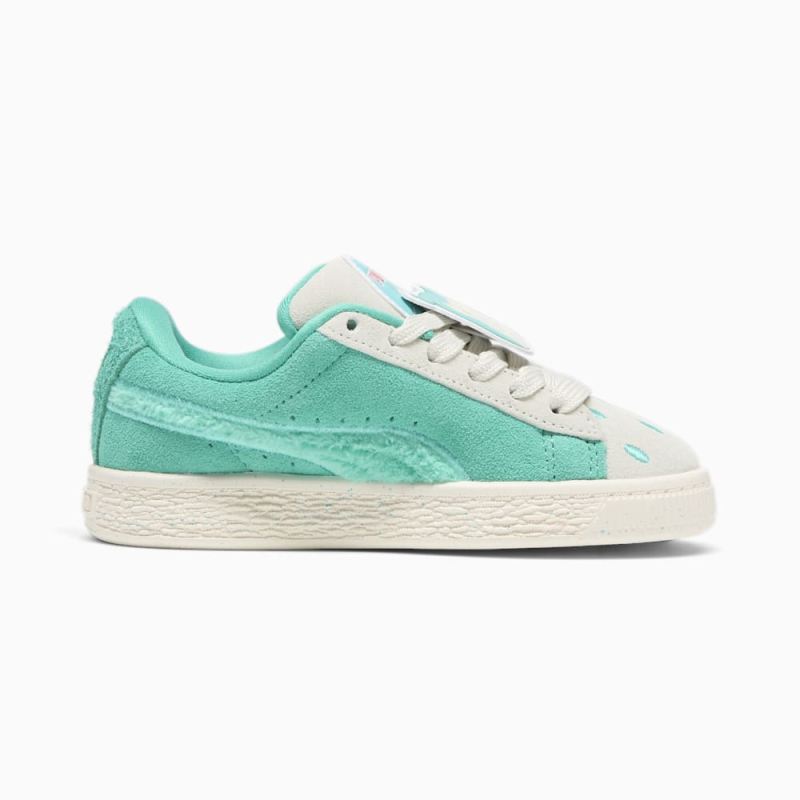 Puma | Girls Puma | Girls x SQUISHMALLOWS Suede XL Winston Little Kids Sneakers - Warm White-Alpine Snow-Elektro Pool
