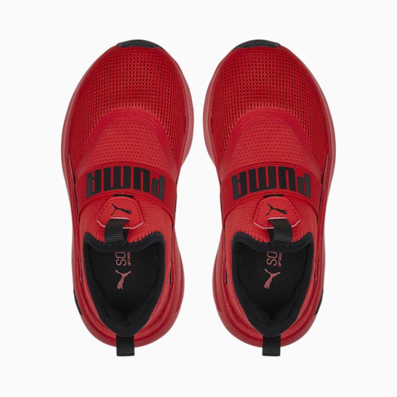Puma | Girls SOFT Enzo Evo Slip-On Toddlers Shoes - For All Time Red-Black