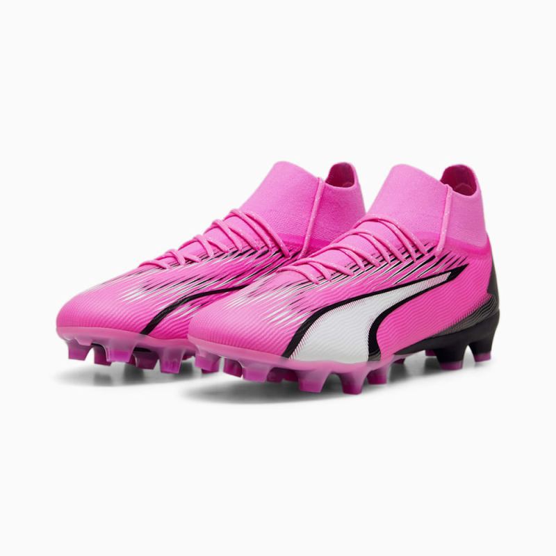 Puma | Men's ULTRA PRO FG/AG Soccer Cleats - Poison Pink-White-Black