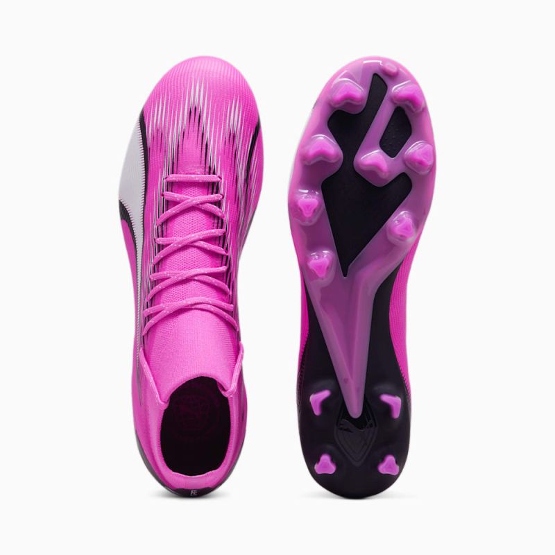 Puma | Men's ULTRA PRO FG/AG Soccer Cleats - Poison Pink-White-Black