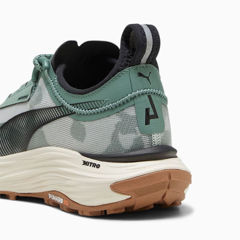 Puma | Women's SEASONS Voyage NITRO 3 Running Shoes - Eucalyptus-Alpine Snow-Black