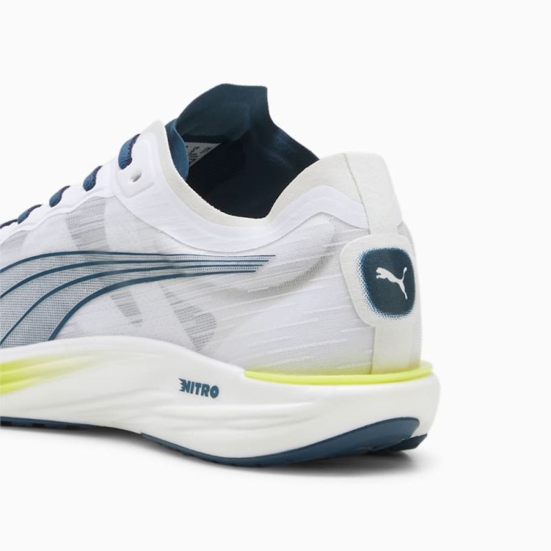 Puma | Men's Liberate NITRO 2 Running Shoes - White-Ocean Tropic-Lime Pow