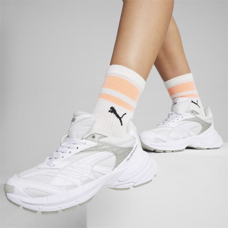 Puma | Women's Velophasis Jelly Glitter Sneakers - White-Silver