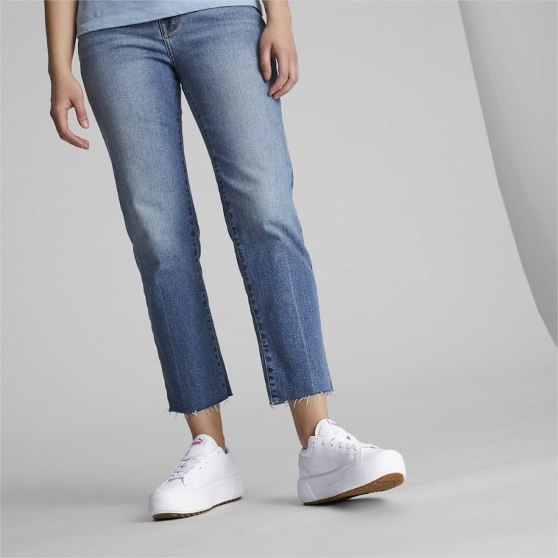 Puma | Women's Kaia Platform Floral Sneakers - White-Minty Burst-Loveable
