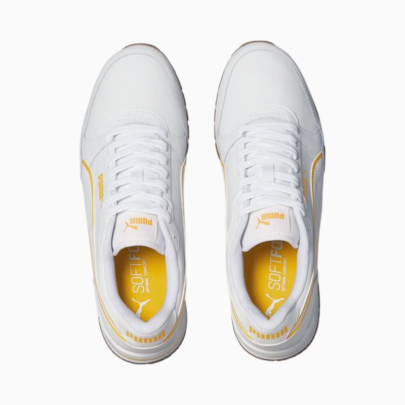 Puma | Men's ST Runner v3 Bold Sneaker - White-Tangerine
