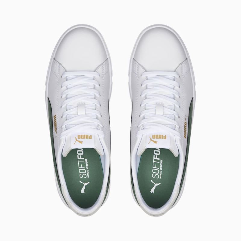 Puma | Men's Serve Pro Lite Sneakers - White-Deep Forest-Team Gold