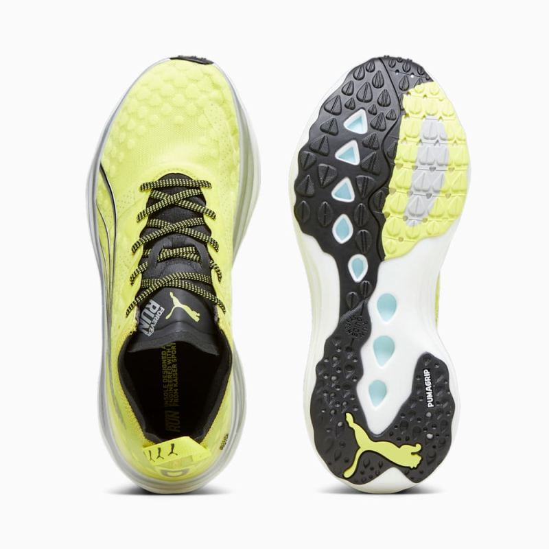 Puma | Men's ForeverRUN NITRO Running Shoes - Yellow Burst-Black-Silver