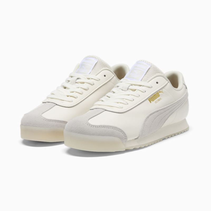 Puma | Women's Roma Classics Sneakers - Warm White-Sedate Gray-Gold