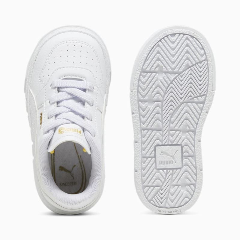 Puma | Girls Puma | Girls Cali Court Leather Toddlers Sneakers - White-Gold